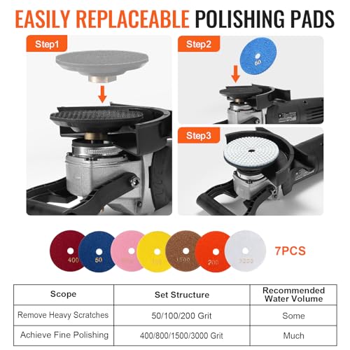 VEVOR 800W Wet Polisher Machine