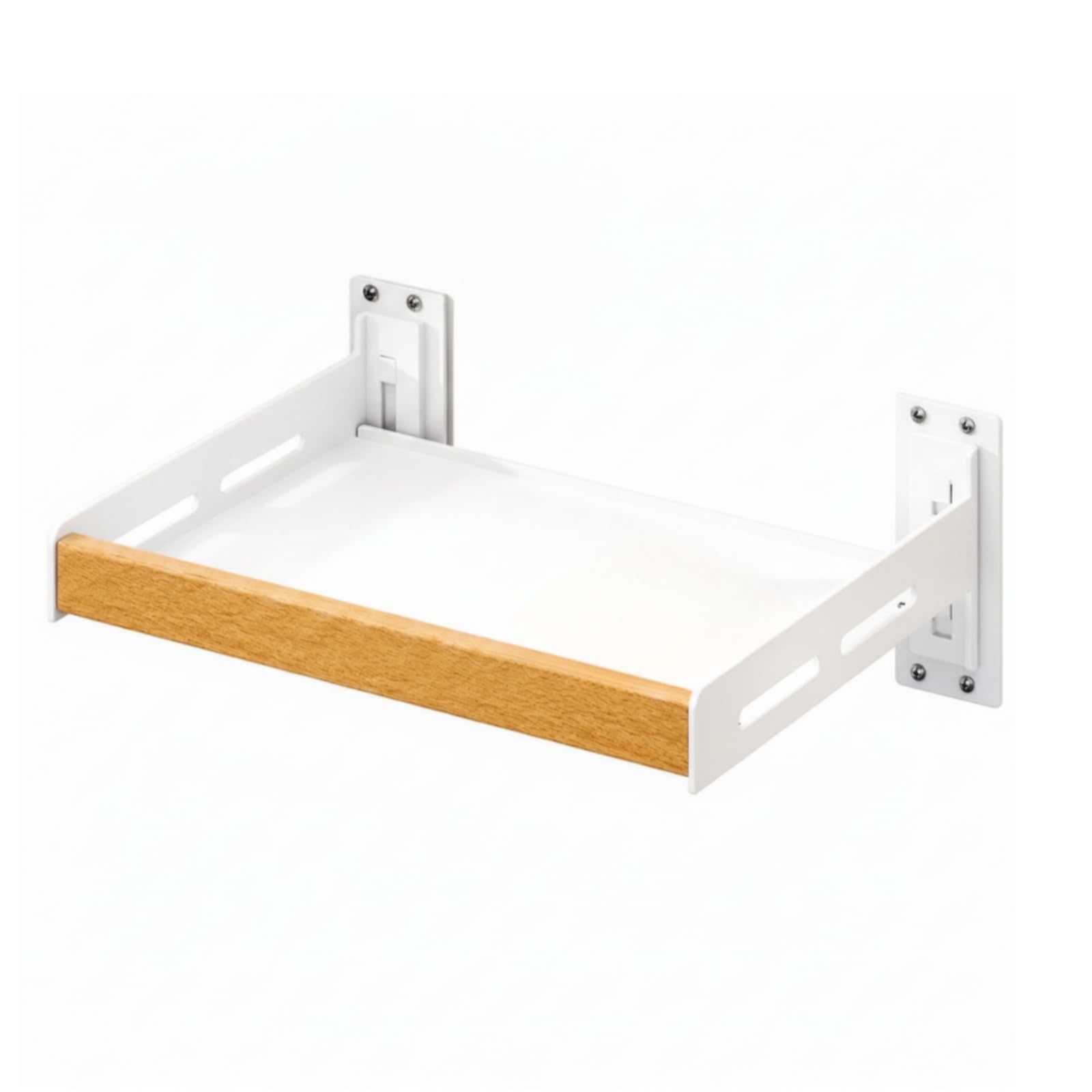 Supporto per Proiettore Stabile, Ripiano Singolo in Faggio, Struttura Bianca, Supporto Robusto, 40 × 28 Cm