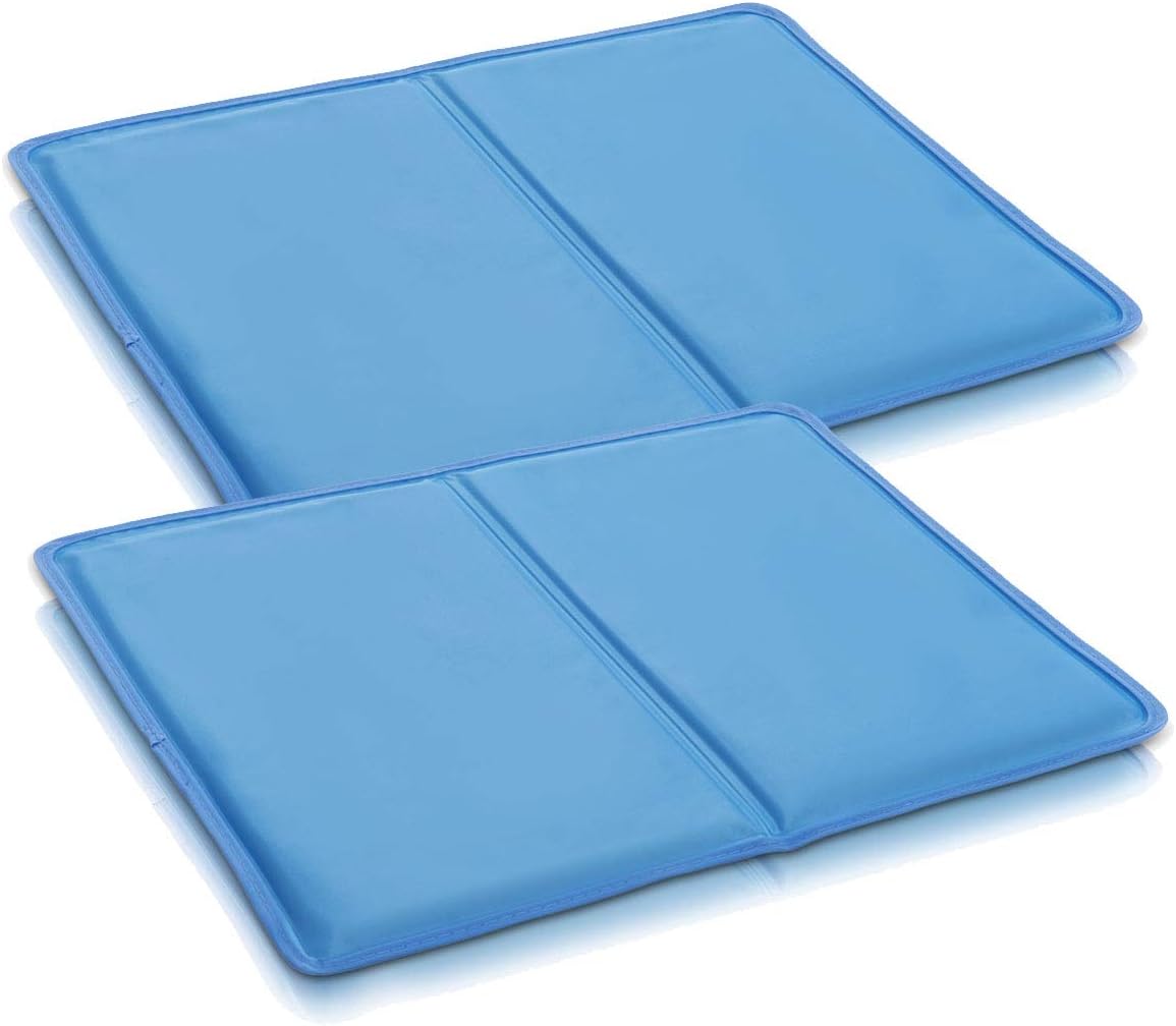 FiNeWaY 2 x Large Cooling Gel Pillows - Improving Sleep, Flu & Fevers, Migraine Headaches Stress Tension