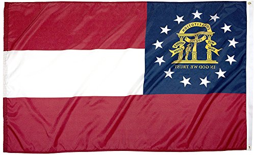 Flagsource Georgia Nylon State Flag, Made In The Usa, 3X5' #TOP1