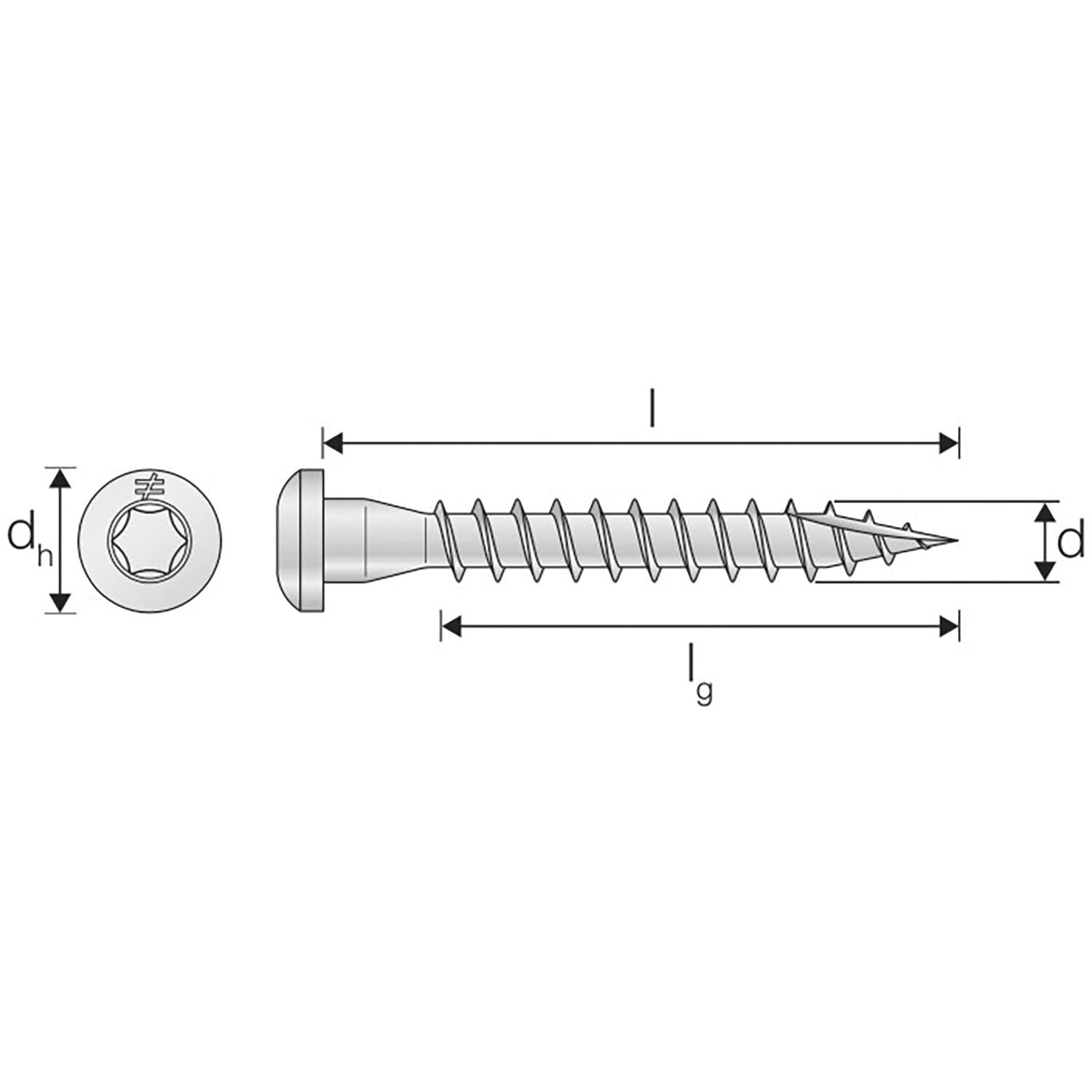 Simpson strong-tie - CSA5.0X50 - vis pour connecteurs tête torx - D5L50mm - qte. 250vis