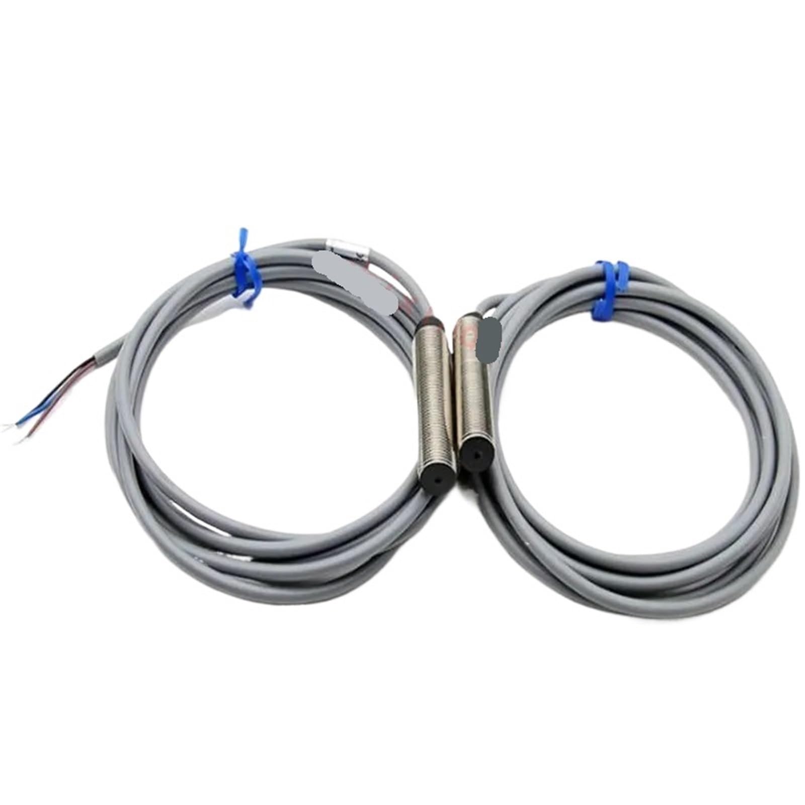 QAZXSEMUI 1pcs M12 Cylindrical Sensor BJ12-50N Condensing Control Photoelectric Switch Visible Light(M12 Npn Open)