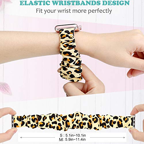 Image of Greatfine Scrunchie Band Compatible with Apple Watch Bands 38mm 40mm 41mm 42mm 44mm 45mm 46mm 49mm Women, Elastic Scrunchie Watch Strap for iWatch Watch Series 11 10 9 8 7 6 5 4 3 2 1 SE 3 2 Ultra 3 2