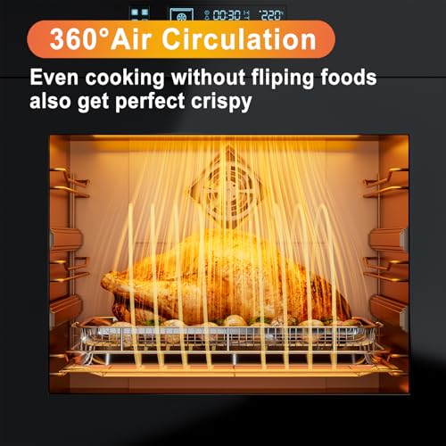 Image of Air Fryer Basket for Oven, THORSES 3 Set Oven Air Fryer Basket and Tray Set | with 90 PCS Parchment Papers, Thickened NonStick Stainless Steel Air Fryer Pan and Crisper Tray-Extra Large & Large & Medium