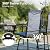 PHI VILLA Outdoor Bar Set, 7 Piece Patio Dining Table and Swivel Bar Stools with Metal Table, for Garden, Pool, Yard and Terrace