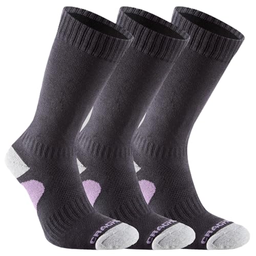 Craghoppers Adult Insect Shield Adventure Pro Sock 3-pack | Insect Protection for Travel, Hiking and Outdoors, Charcoal, Medium