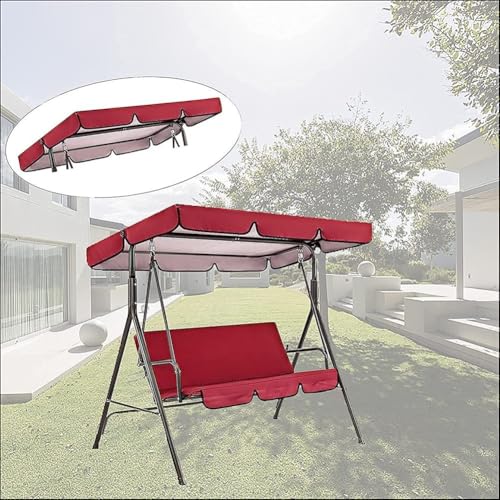 Cubierta de toldo para columpio y silla de columpio de metal exterior 210D 4