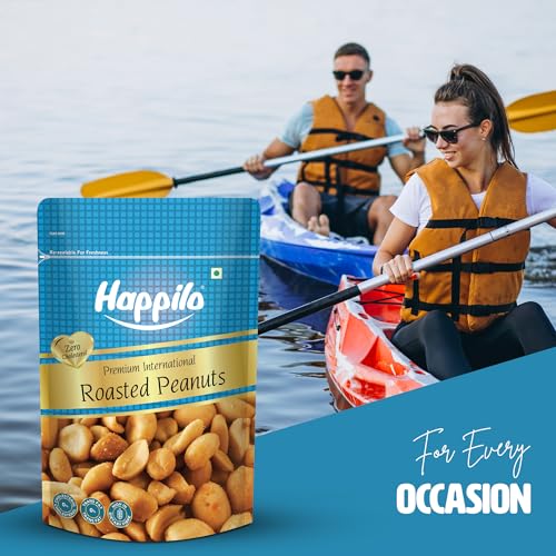 Image of Happilo Premium Roasted Peanuts 160g (Pack of 2), Rich in Protein, Fiber, and Essential Nutrients, Wholesome Snack, Rich Flavor