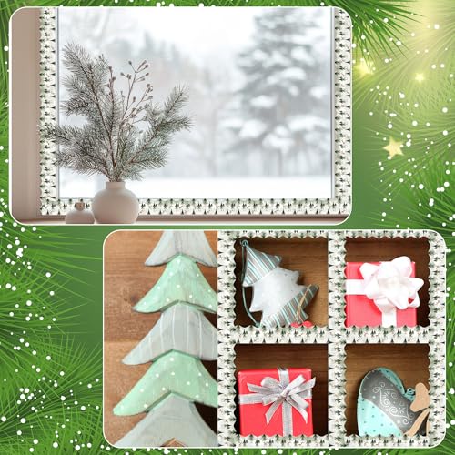 Image of BeYumi Green Forest Border Trim - 65ft Back to School Sage Green Watercolor Forest Wonderland Rolled Border Trim Tree Deer Bulletin Board Borders Party School Classroom Office Home Chalkboard Decor