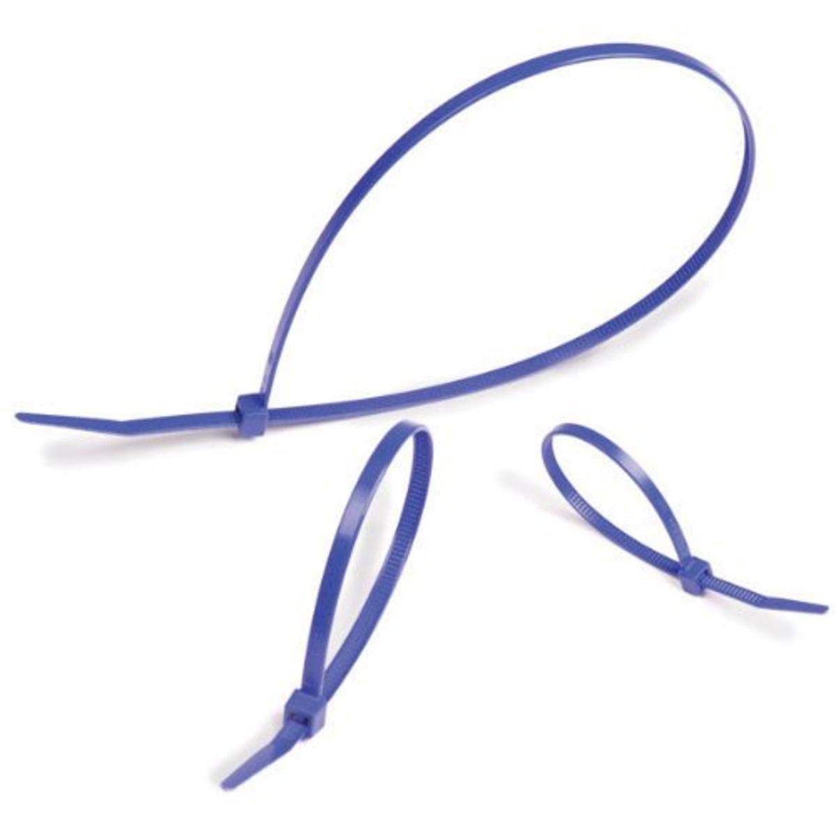 Hellermann Tyton 111-00829 Metal Content Tie, 5.9" Long, 30lb Tensile Strength, PA66MP, Blue (Pack of 100)
