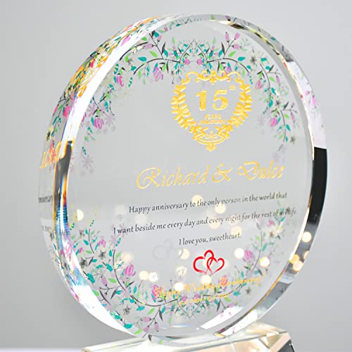 Array Stars Personalized Boss Appreciation Gift Plaque For Retirement Birthday Church Teachers, Unique K10 Crystal Clear Circle Award With Customized Name And Appreciation Message (M-7") #TOP5