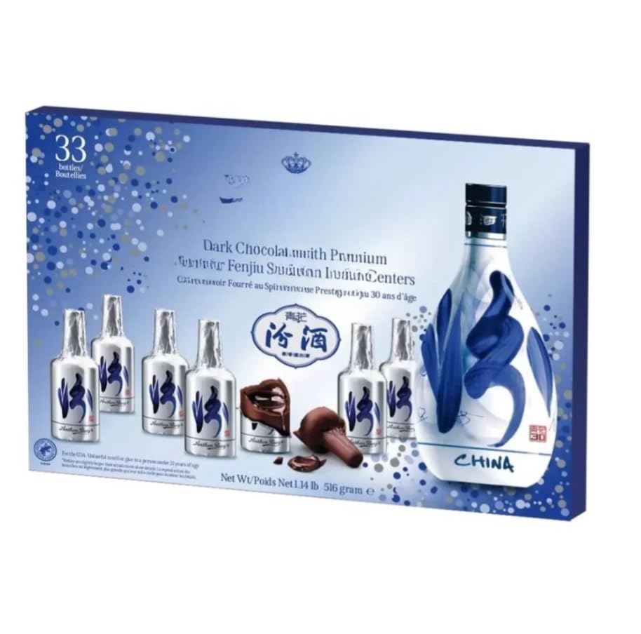 Generic Dark Chocolate Gift 30 Years Fenju Celebration Collection Count, (33 count, Dragon)