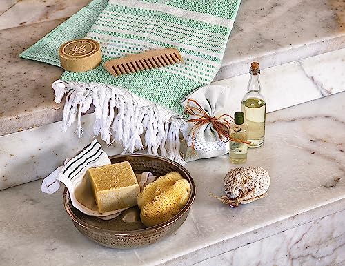 Gridal Premium Turkish Towel (Peshtemal) Hand Made, Natural & Vegan - Bath Towel & Beach Towel - 100% Cotton - Large: 37"X70" - Herringbone Pattern (Light Grey) #TOP6