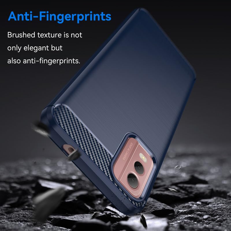 Image of Hybrid Carbon Fiber Back Case for Nokia C32 (Blue)
