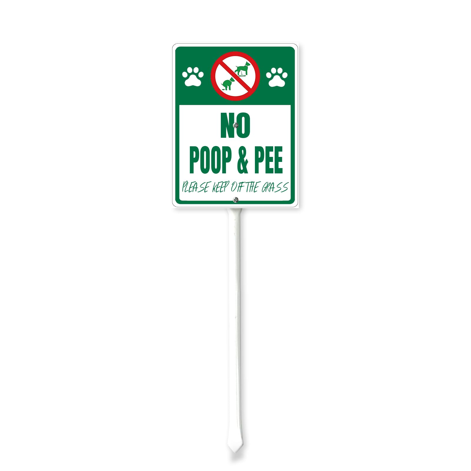 T&R Schild 'No Pooping No Peeing' – Aus Aluminium, 35,6x25,4cm, Wetterfest & UV-geschützt, Für Garten & Hof
