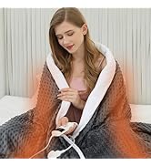 HYRIXDIRECT Electric Heated Weighted Blanket 15LB 48