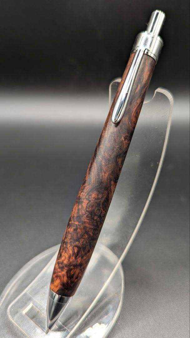 旧 野原工芸 ボールペン スタンダード 栃杢 トチ杢 金色 ゴールド