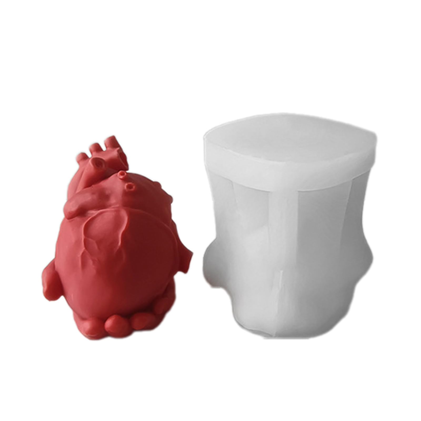 Tsophreniq 3D Simulated Heart Molds for Making Soap Chocolate, Muffins, Mousses, Cake Top Fondant Decorations Model Molds