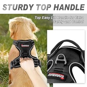 BARKBAY No Pull Dog Harness Front Clip Heavy Duty Reflective Easy Control Handle for Large Dog Walking(Black,L) BARKBAY No Pull Dog Harness Front Clip Heavy Duty Reflective Easy Control Handle for Large Dog WalkingBlackL