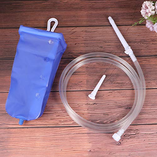 Saco de PVC Enema Saco de irrigacao enteral irrigador flexivel Tratamento de enema de agua azul
