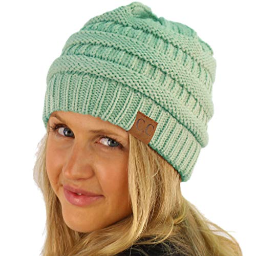 Image of Hatsandscarf CC Exclusives Solid Color Beanie Tail Hat for Adult (MB-20A)