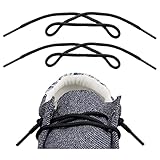 Endoto Shoelaces for Hey Dude Round Durable Polyester Strings Replacement Shoe Laces(Color:Black,Size:22Inch)