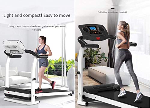 Image of Folding Treadmills Electric Treadmill, Adjustable Slope, Foldable Weight-Loss Fitness Equipment with Led