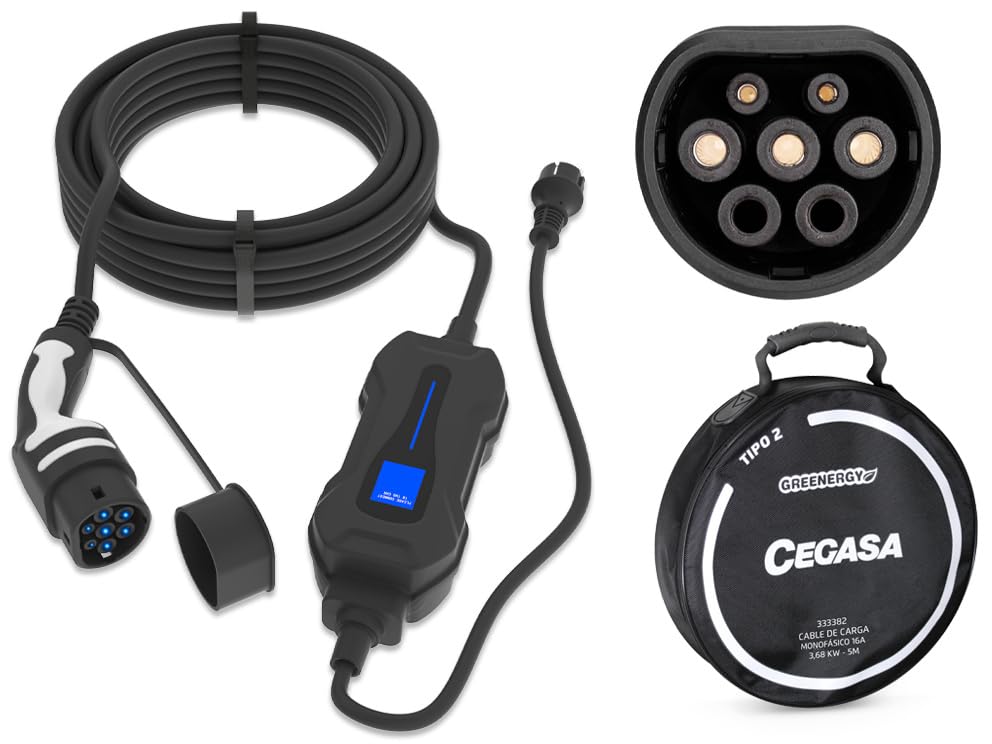 Câble de charge type 2 Schuko Cegasa pour recharger votre voiture électrique au quotidien
