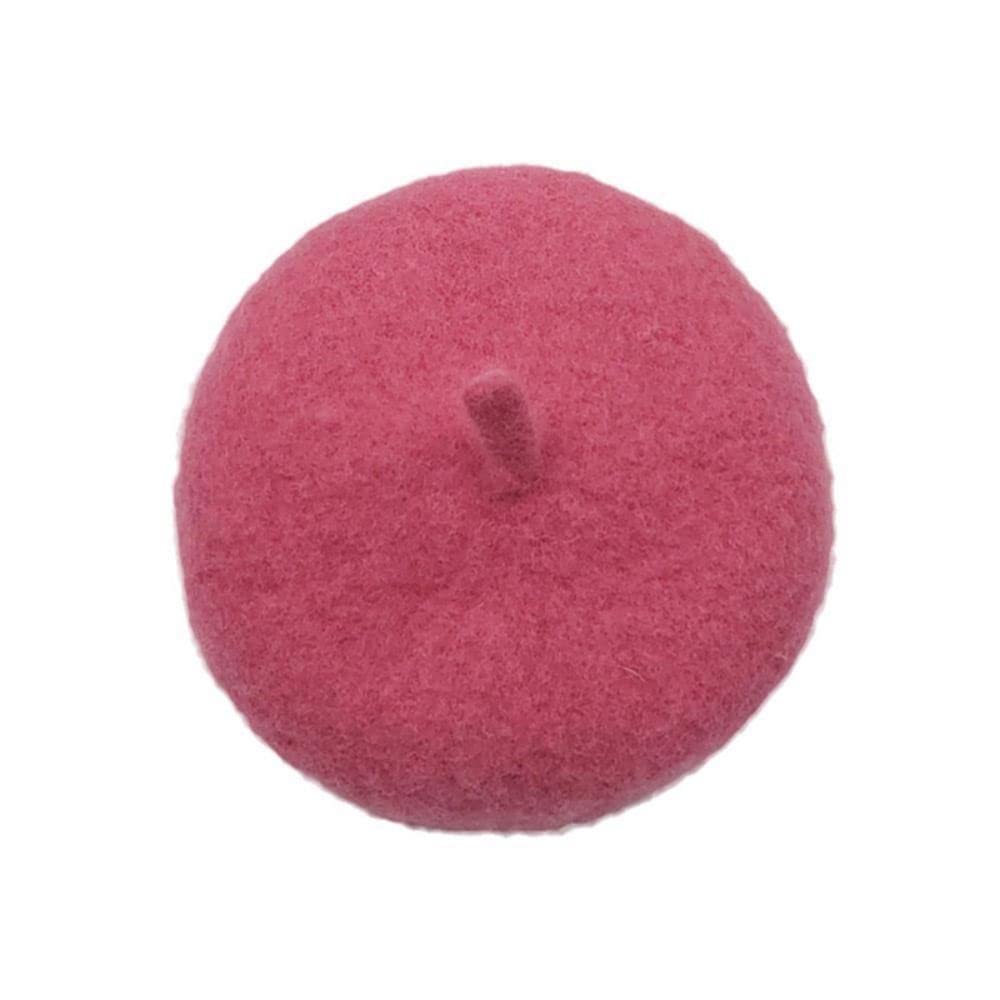Vctitil 1Pcs Pet Fashion Beret Mini Solid Color,Creative Pet Wool Cap Accessories Pet Decor,Wool Berets for Small Cat and Puppy Berets,Rose Red Color