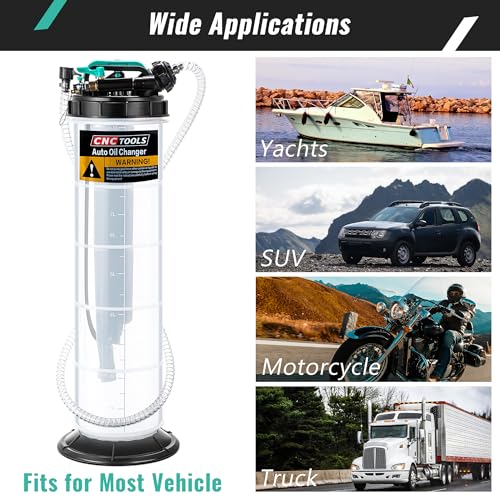 Image of Estune 9.5L /2.5 Gallon Fluid Extractor Pump with 5 Pcs Brake Bleeding Hose | Pneumatic & Manual Modes, Cleaner Oil Changes, Leak-Resistant Seals, Multi-Fluid Use, Garage & Workshop Use, Cars /SUVs /RVs