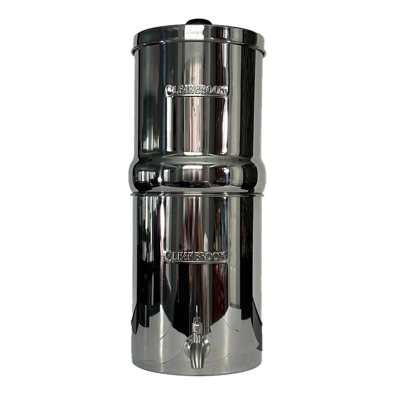 Clearbrook Water Filter 12L, Portable Gravity-Fed System, No Electricity Needed, for Travel, Camping, and Emergency Use, Includes 2 Filters, Serves 3 People, 1.5-Gallon Capacity