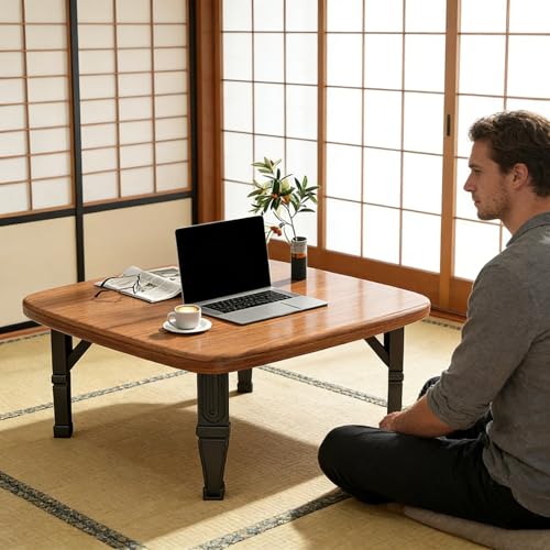 Table basse japonaise pliante gain de place plastique robuste