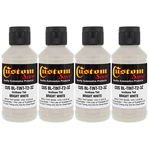 Image of Custom Coat 3 Ounce, Bright White, Bed Liner Tint Concentrate, 4 Pack