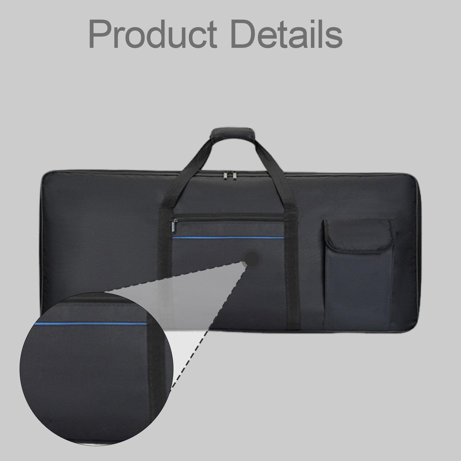 Baoblaze Bolsa para Teclado Electrónico Portátil con Costura Reforzada Funda Gruesa Antichoque Tejido Impermeable Y Asa de Transporte Adecuada para Jóvenes en, Medio