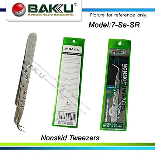Nonskid Stainless Non-Magnetic Steel Tweezer,Ultra Rigidity,Ultra Fine Point, Siliver - Image 3