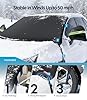 Wigoo 2026 Upgrade Car Windshield Cover for Ice and Snow, Windshield Snow Cover for Winter Snow & Frost – 600D Heavy Magnetic Anti-Hail Protector for Winter Weather, Fits Large SUVs & Trucks, X-Large #2