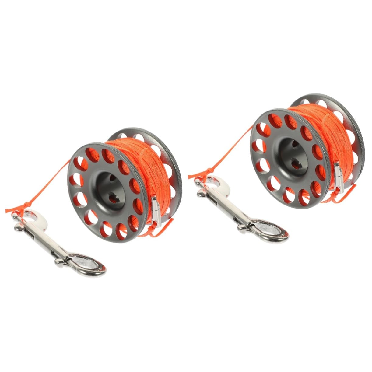 GALPADA 2 Rolls Diving Finger Spool Scuba Dive Reel Signal Buoy Reel Underwater Diving Equipment Sturdy Aluminum Alloy Compact Portable for Divers