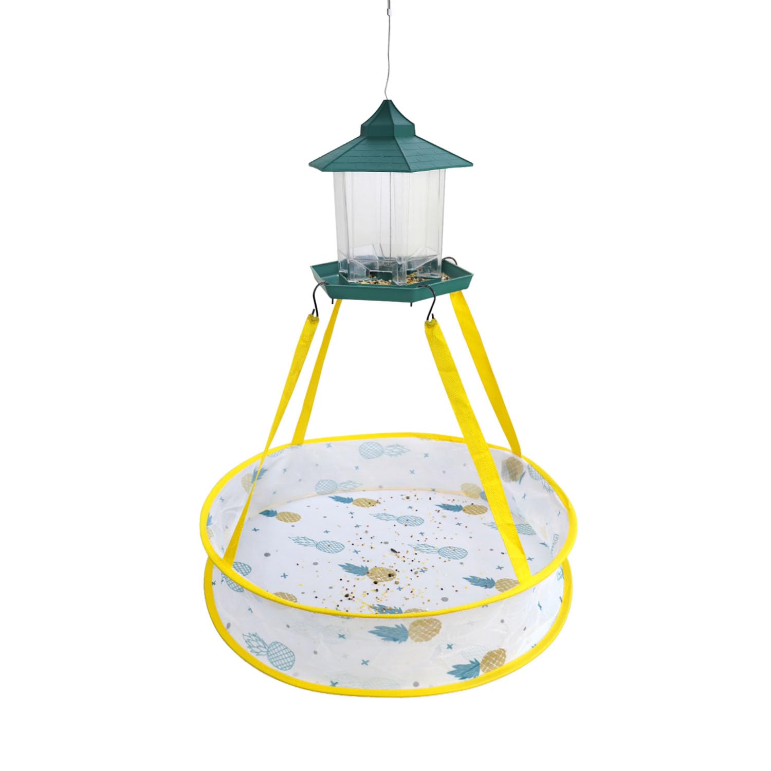 2 Pack Seed Hoops for Bird Feeders Bird Seed Catcher Tray Platform Feeder Hanging Tray Backyard Garden 19’’