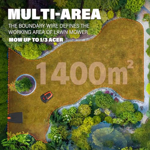 MAXLANDER Robot Lawn Mower, Automatic Robot Mower APP Controlled with Schedule, Self-Charging, Bluetooth/Wi-Fi Connected Robotic Lawn Mowers, Covers up to 1/3 Acre (15069 sq ft) - Image 6