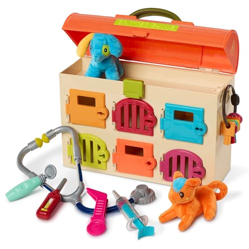 Image of B. toys – Critter Clinic Vet Set – Pretend Play Animal Hospital Toy for Toddlers & Kids – 14 Pieces Pet Care Set with Tools & Plush Toys – 2+ Years