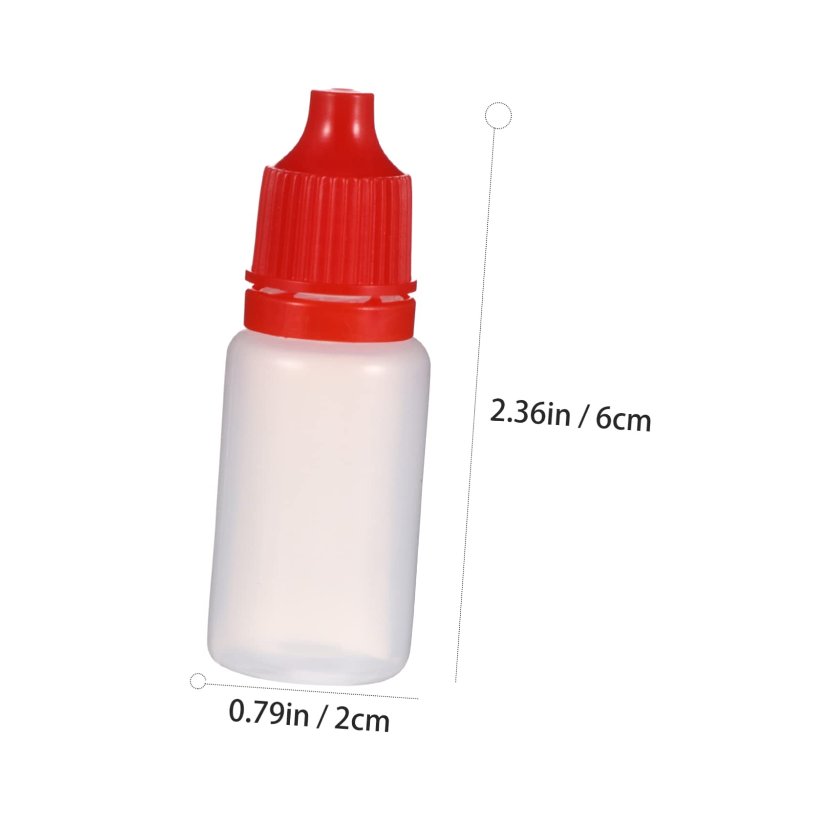 HOMOCONO Bottle Dropper for Eyedrops 50pcs Liquid Dropper Bottle Rotating Cap Random Color