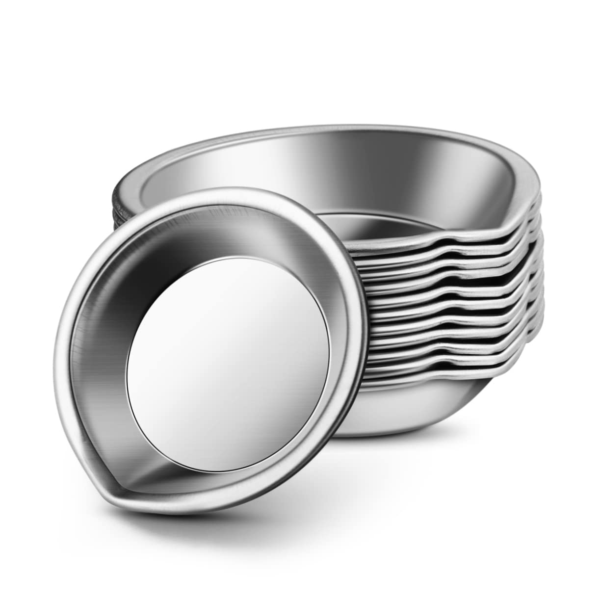 Tofficu 12Pcs Stainless Steel Color Palette Lightweight Metal Paint Mixing Trays for Home Store Use and Design for Easy Pouring and Color Mixing