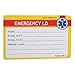 Emergency Wallet I.D. Card,Plastic,PK200
