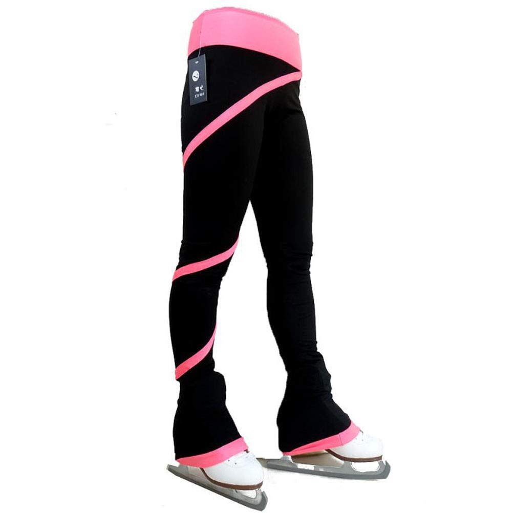 Pantalones De Invierno para Niña De Patinaje Artístico Pantalones De Patinaje sobre Hielo Rayas En Espiral para Mujer Leggings Ropa De Patinaje Entrenamiento/Competencia