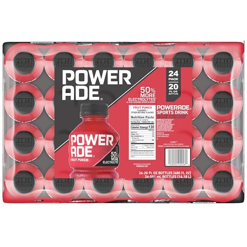 Image of POWERADE Sports Drink Fruit Punch, 20 Ounce (Pack of 24)