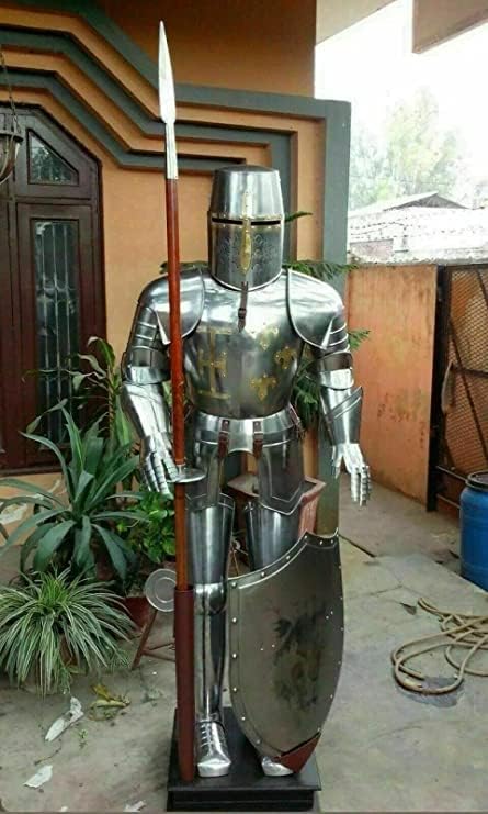 ARTIZANSTORE Medieval Knight Suit of Templar Armor Combat Full Body Armour Set Wearable Replica Costume Display Decor Wonderful Halloween Costume