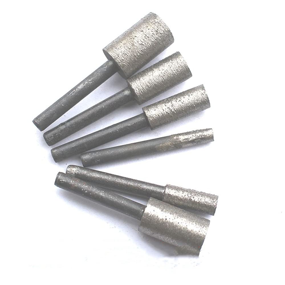 6-16mm 6mm gambo cilindro pietra abrasivi sinterizzato diamante smerigliatrice testa smerigliatrice marmo smerigliatrice intaglio pietra smerigliatrice, 6 pezzi 16x24 16 mm dia.