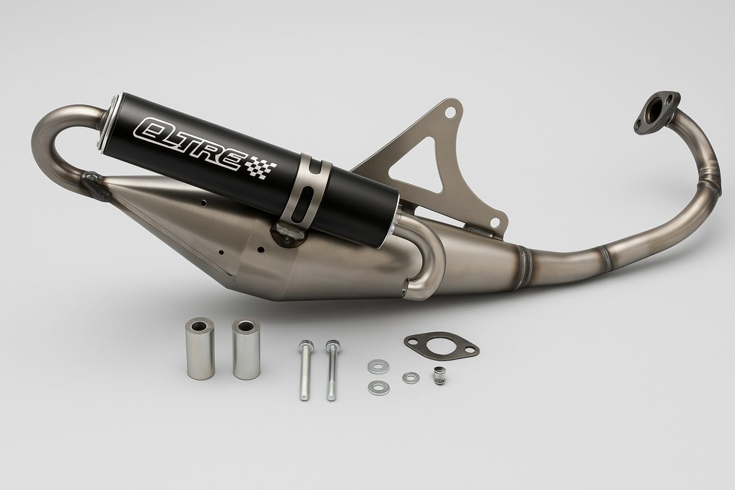 Q-TRE Sportauspuff passend für Piaggio NRG Power, MC2, MC3, Zip SP, Typhoon 50 2-Takt – E-geprüftes Auspuffsystem – Sportauspuff mit Straßenzulassung