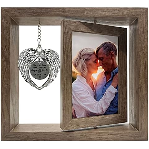 Mayamila Memorial Picture Frame 4X6, Sympathy Photo Frame for Loss of Loved One Gifts, Bereavement Frame for Picture with Angel Wings, Condolence Remembrance Grieving Gifts for Loss of Mom Dad Cover