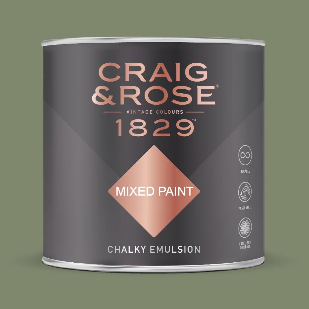 Paint Stop CRAIG & ROSE 1829 CHALKY EMULSION DEEP ADAM GREEN 750ML